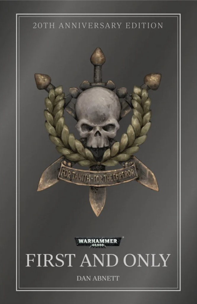 First and Only Book cover with a skull and three sword icon